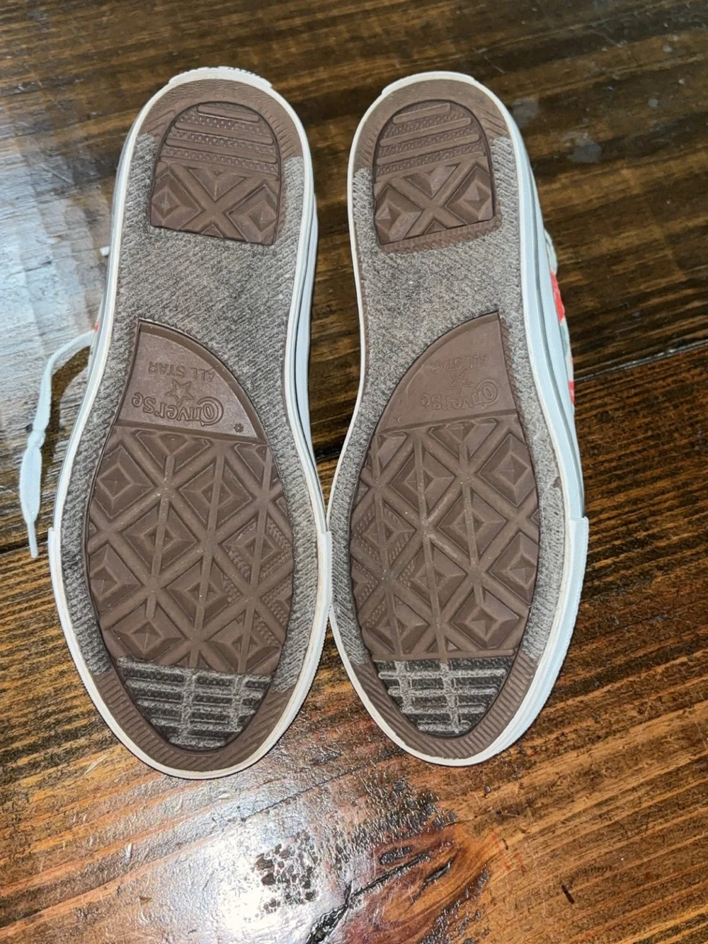 Kids Converse Chuck Taylor Gray and Red Dino Print